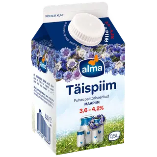 Täispiim Alma 3,6-4,2% 0,5l