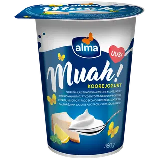 Koorejogurt muah sidruni-juustukoogimaitseline, ALMA, 380 g
