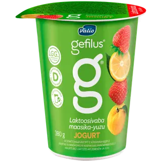 Gefilus Maasika-Yuzu jogurt, laktoosivaba, 380 g