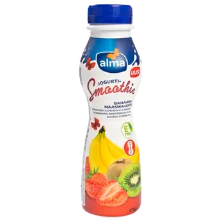 Jogurtismuuti banaani-maasika-kiivi Alma 275g