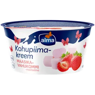 Kohupiimakreem ALMA maasika-vahukom.150g