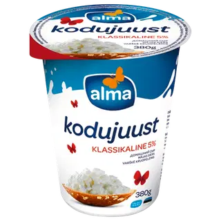Kodujuust Alma 5% 380g
