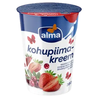 Kohupiimakreem maasika-pohla Alma 380g