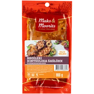 Maks&Moorits Broilerikintsulihašašlõkk ploomimarinaadis 800g