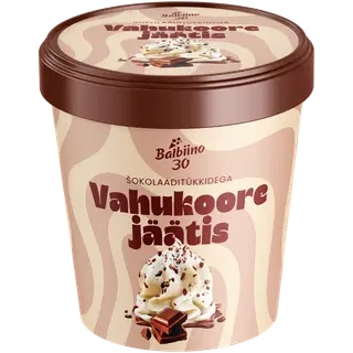 Vahukoorejäätis šokolaaditükkidega, BALBIINO, 250 g