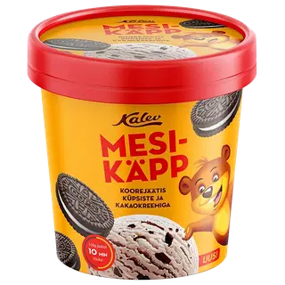 Koorejäätis küpsisetükkide ja kakaokreemiga, MESIKÄPP, 270 g