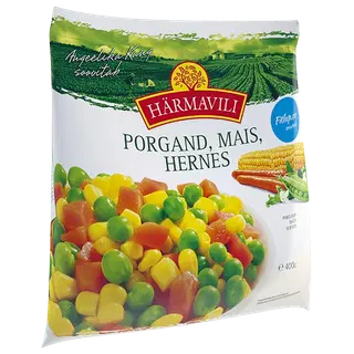Porgand, mais, hernes, 400 g
