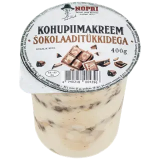 Kohupiimakreem šokolaaditükkidega Nopri 400g