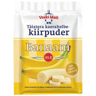 Veski Mati täistera kaerahelbekiirpuder Banaani 45g
