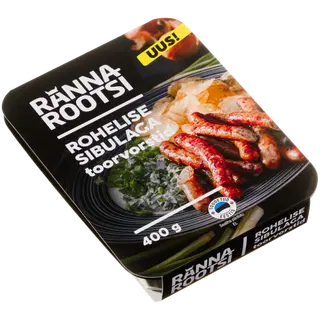 Rannarootsi Rohelise sibulaga toorvorstid 400g