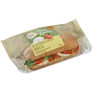 Chef Lunden Kitsejuustu-Pesto Ciabatta 135 G