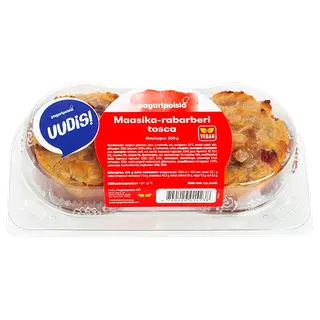 Maasika-rabarberi tosca vegan 2 x 100 g, PAGARIPOISID, 200g
