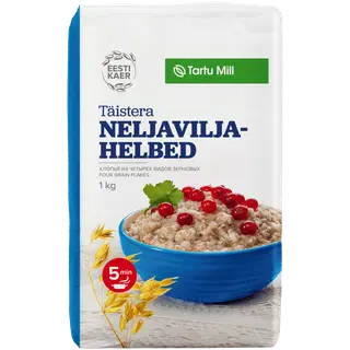 Täistera neljaviljahelbed TARTU MILL 1kg