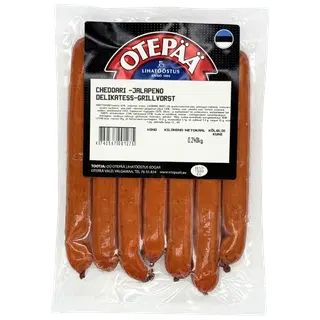 Otepää Lihatööstus Cheddari-jalapeno delikatess-grillvorstid 240g