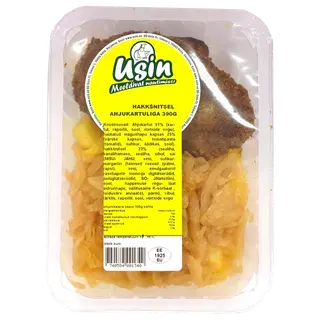USIN Hakkšnitsel ahjukartuliga 390 g