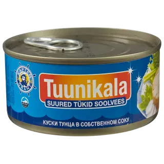 Tuunikala suured tükid soolvees 130 g