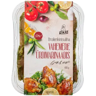 Kikas Broilerikintsuliha vahemere ürdimarinaadis. 600 g Kikas