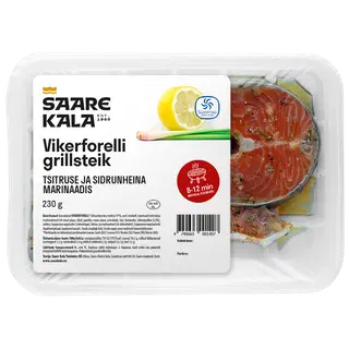 Saare Kala Vikerforelli grillsteik tsitruse ja sidrunheina marinaadis 230g