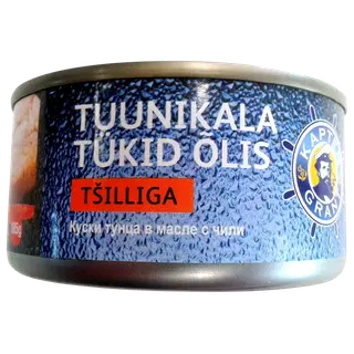Tuunikalatükid tšilli KAPTEN GRANT,185g