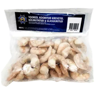 Kapten Grant Kooritud Krevetid Toored 400 g