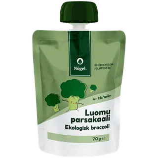 Nogel brokolipüree, ökoloogiline, 4k, 70 g