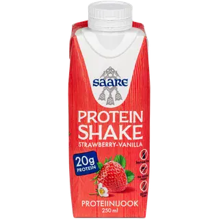 Saare maasika- ja vanillimaitseline proteiinijook magusainetega, 250 ml