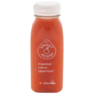 Kadarbiku Maasika-Sidruni-Piparmündi värske mahl 250ml