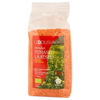 Loodusvägi punased läätsed poolitatud 500 g