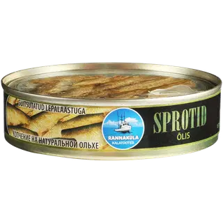 Rannaküla Sprotid õlis 160g 70%