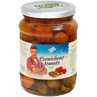 Green assortii kornishon-kirsstomat 720ml