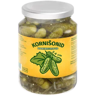 Greem kornišonid 3-6 cm 720 ml/370g