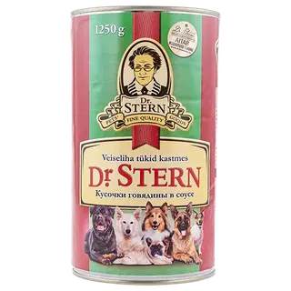 Dr.Stern konserv koertele veiseliha tükid kastmes 1,25kg