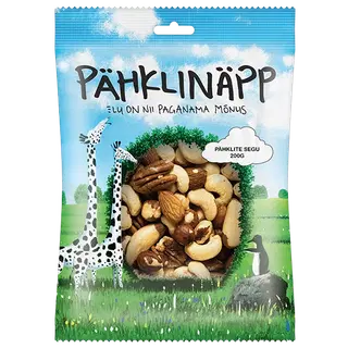Pähklinäpp pähklite segu, 200 g