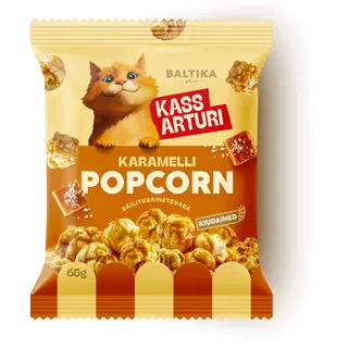 Popkorn karamel.Kass Arturi BALTIKA 65g