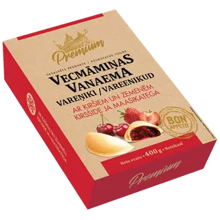 Premium Vanaema Vareenikud kirsside ja maasikatega 400 g