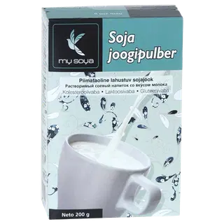 MySoya sojajoogipulber 200 g, gluteeni- ja laktoosivaba