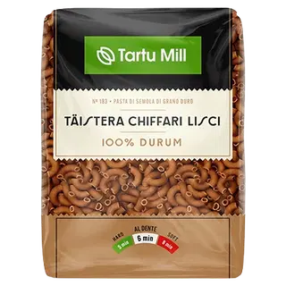Pasta täistera Chiffari Lisci, TARTU MILL, 500 g