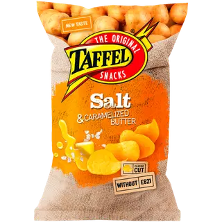 Taffel soola ja karamelliseeritud või maitselised siledad kartulilaastud 180g