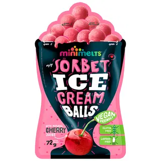 Kirsi sorbetipallid MINI MELTS, 72g