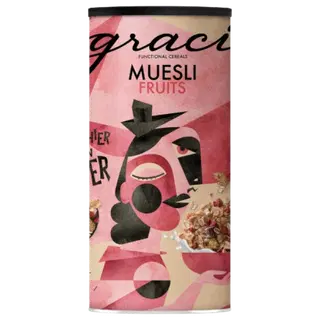 Graci müsli “fruits”, marjade ja puuviljadega, lisatud omega-6 rasvhapet, rikastatud fosforiga, 500g