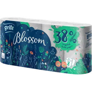 Grite Blossom tualettpaber 8 rulli 3-kihiline
