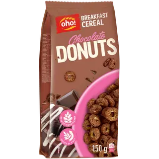 Oho hommikusöök Chocolate Donuts 150g
