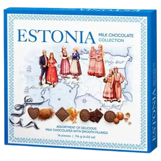 Pergale piimašokolaadi assortii Estonia, 114g