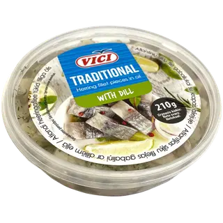 Vici Heeringafilee Tükid Tilliga Õlis 210G