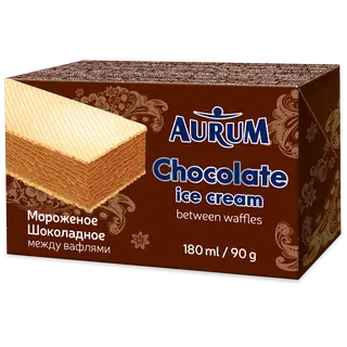 Aurum Jäätis Šokolaadi Vahvlitega 180 ml/ 90 g