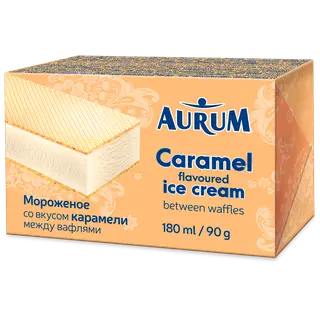 Aurum Karamellijäätis Vahvlitega 180 ml/ 90 g