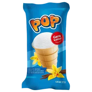 Iceco Pop Vanillimaitseline jäätis 63 g / 120 ml