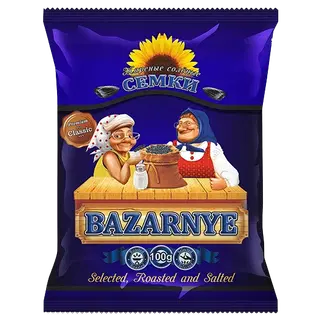 Bazaro mustad soolased päevalilleseemned 100g