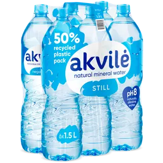 Akvile karboniseerimata mineraalvesi 6x1,5L