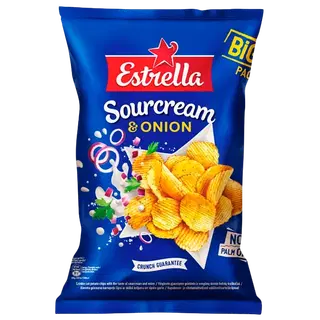 Kartulikrõps hapukoore ja sibulamaitseline, ESTRELLA, 180 g